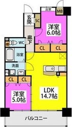 メルベーユ高宮駅前の物件間取画像